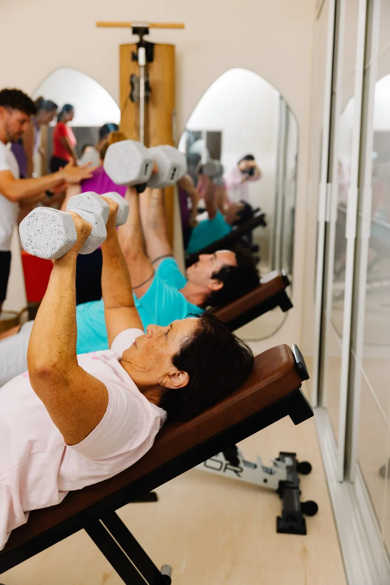 A coached Reformer class at Soma Co.